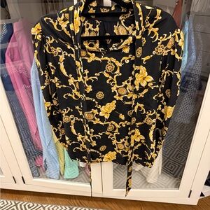 Elegant Black and Gold Women's Top